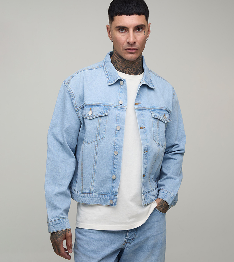 boohooMAN  Denim Jackets - Blue Denim Jackets