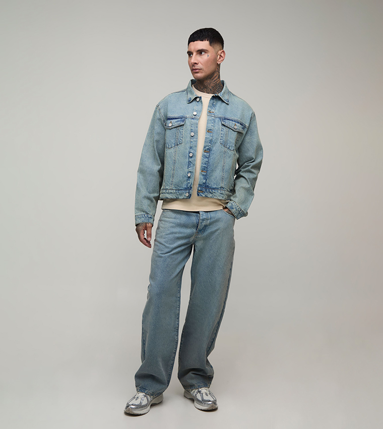 boohooMAN  Denim Jackets - Light Blue Denim Jackets