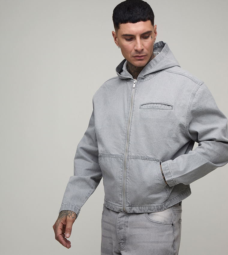 boohooMAN  Denim Jackets - Grey Denim Jackets
