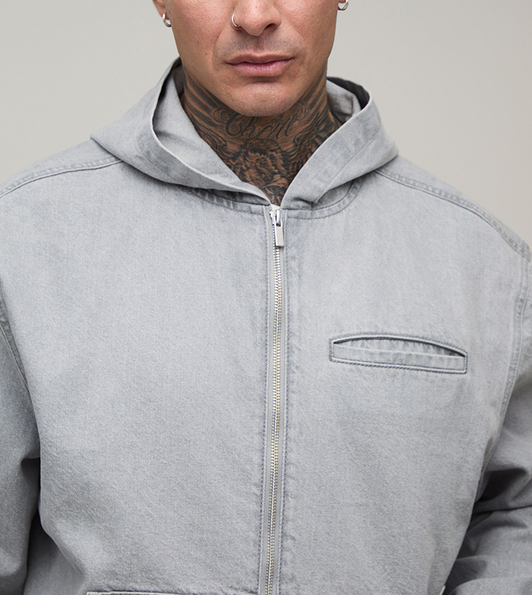 boohooMAN  Denim Jackets - Grey Denim Jackets