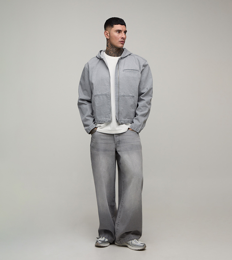 boohooMAN  Denim Jackets - Grey Denim Jackets
