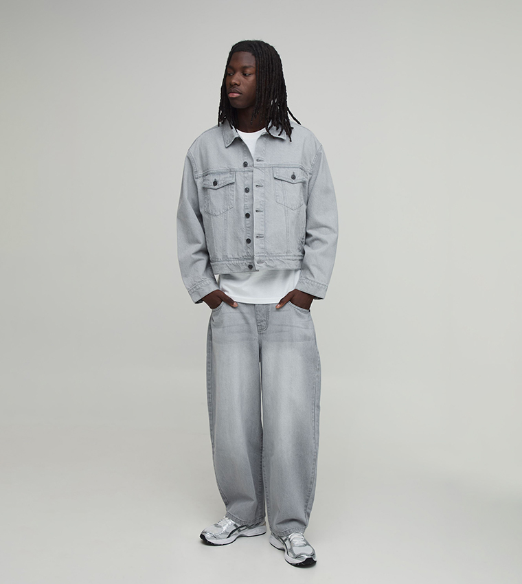 boohooMAN  Denim Jackets - Grey Denim Jackets