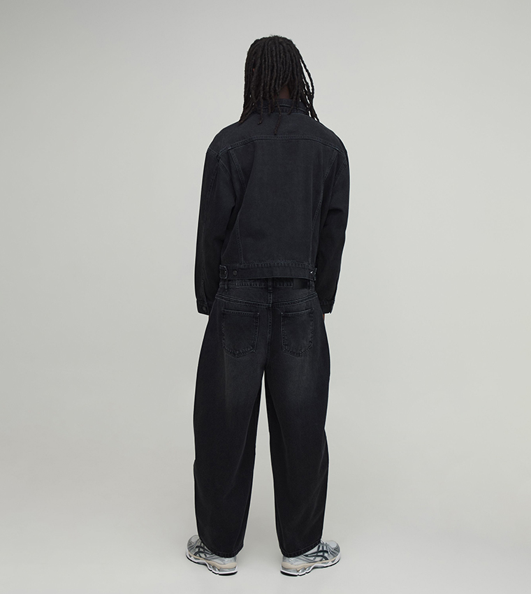 Essential Solid Oversized Denim Jacket