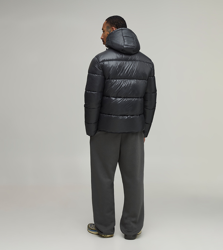 Solid High Shine Puffer Jacket