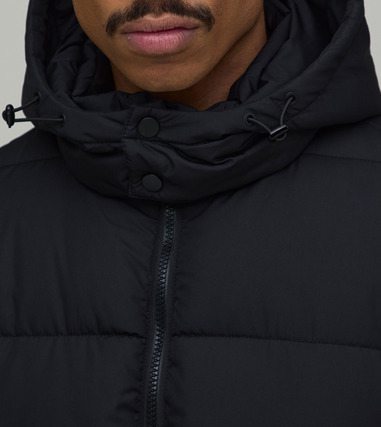Regular Fit Hooded Matte Puffer Jacket
