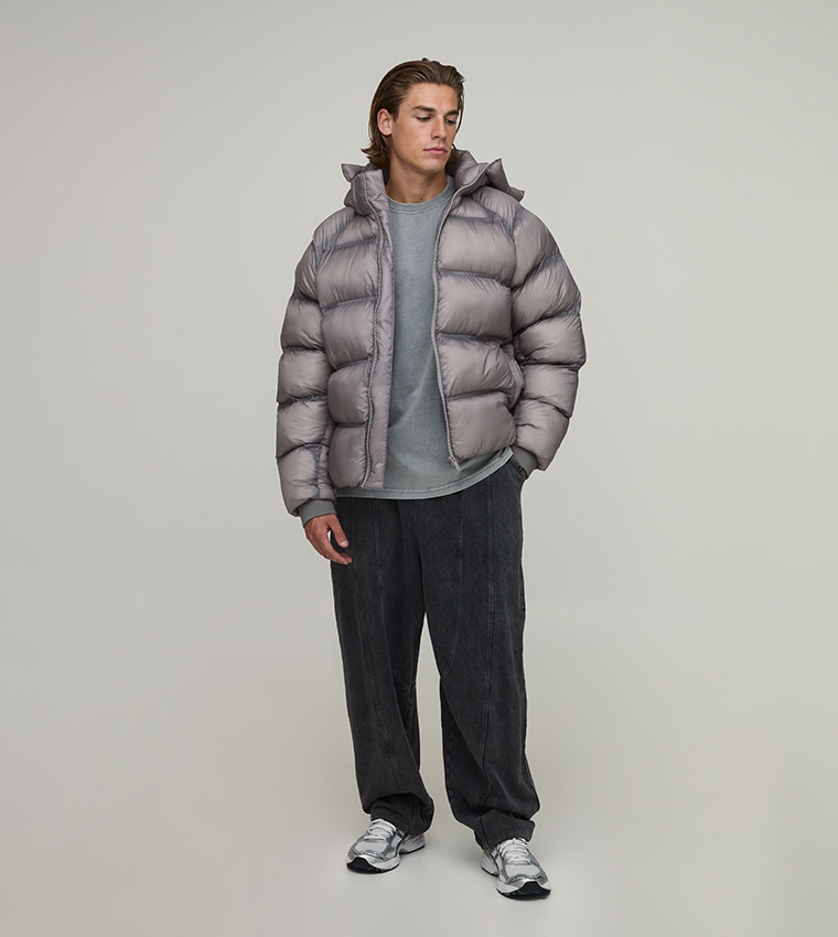 Ripstop Translucent Duvet Oversized Puffer Jacket