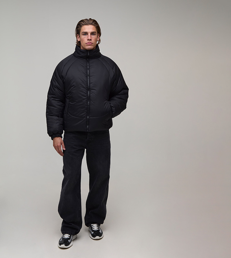 Curved Seam Midweight Puffer Jacket