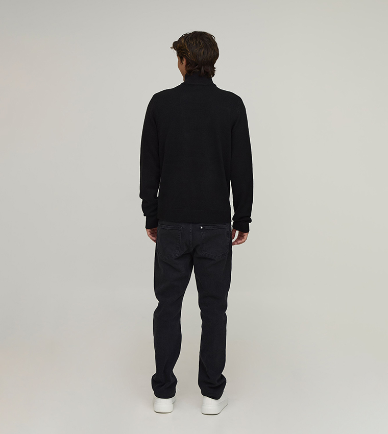 Regular Fit 1/4 Zip Knitted Sweater