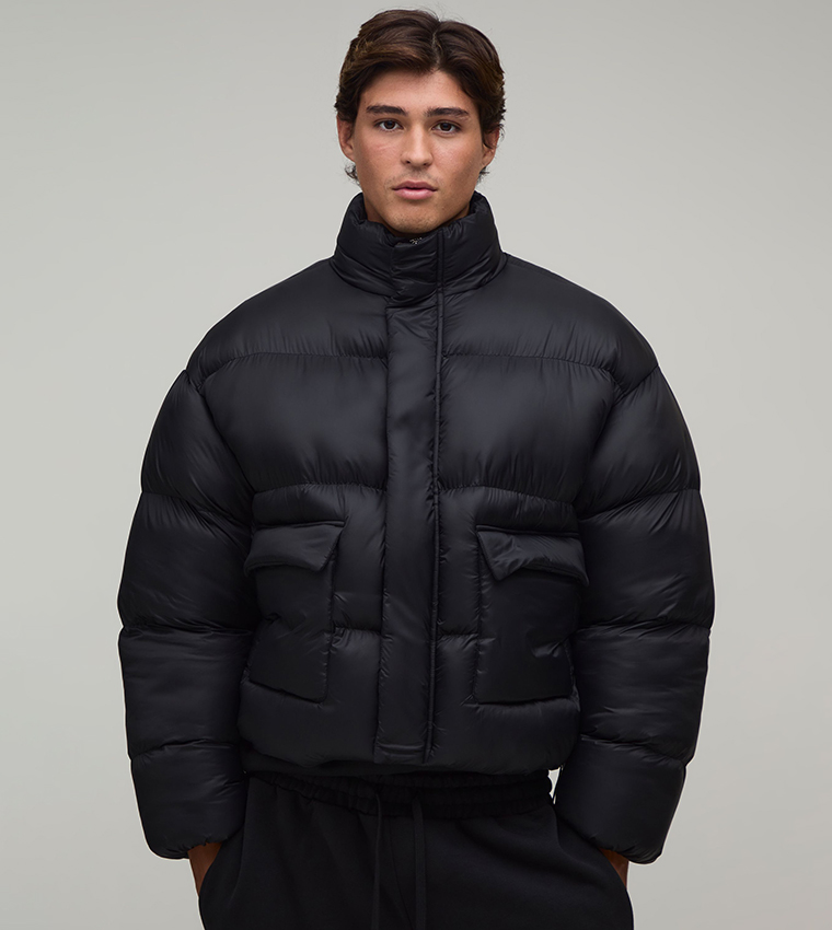 Bubble High Neck Boxy Fit Puffer Jacket