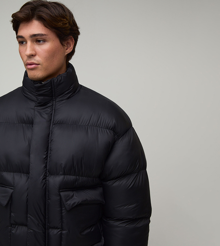 Bubble High Neck Boxy Fit Puffer Jacket