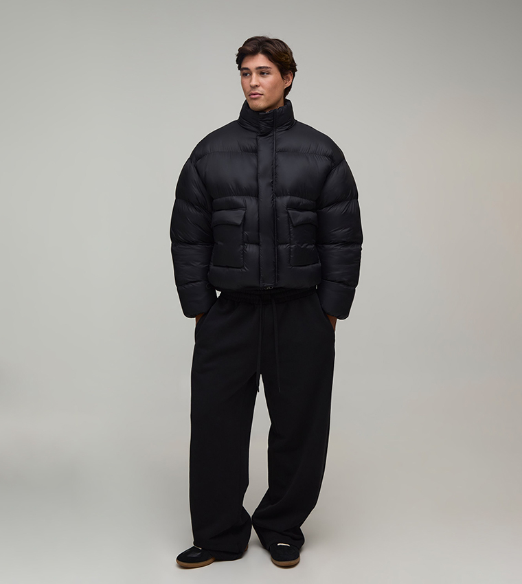 Bubble High Neck Boxy Fit Puffer Jacket