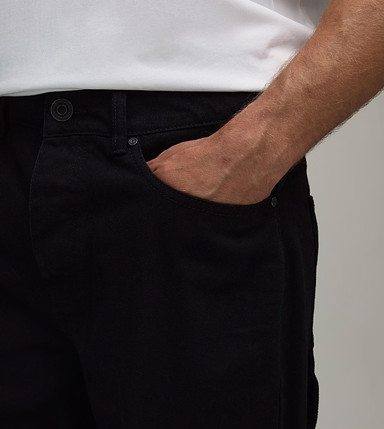 بوهو مان  جينزات واسعة  - أسود Relaxed Jeans