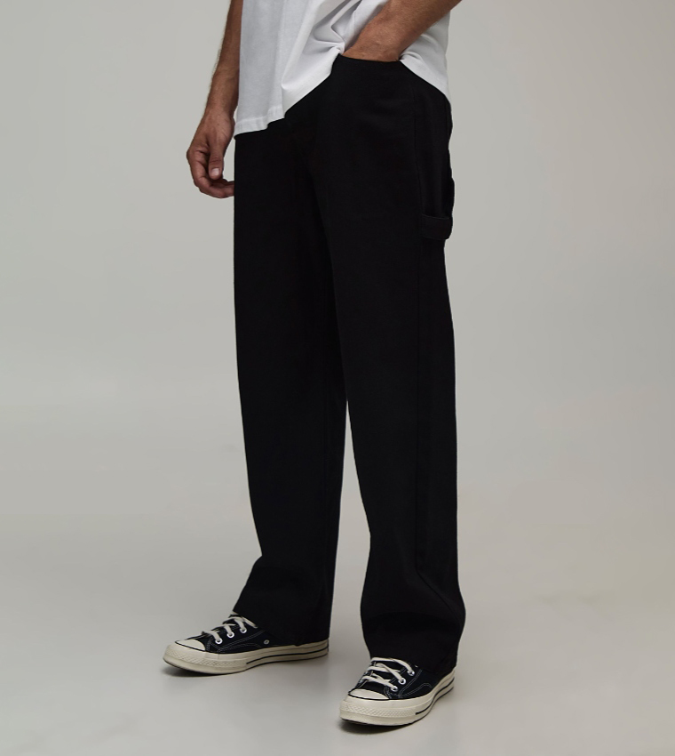 بوهو مان  جينزات واسعة  - أسود Relaxed Jeans