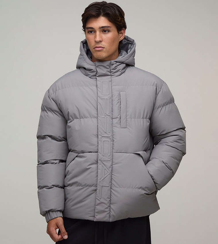 Official Embossed Hooded Puffer Jacket