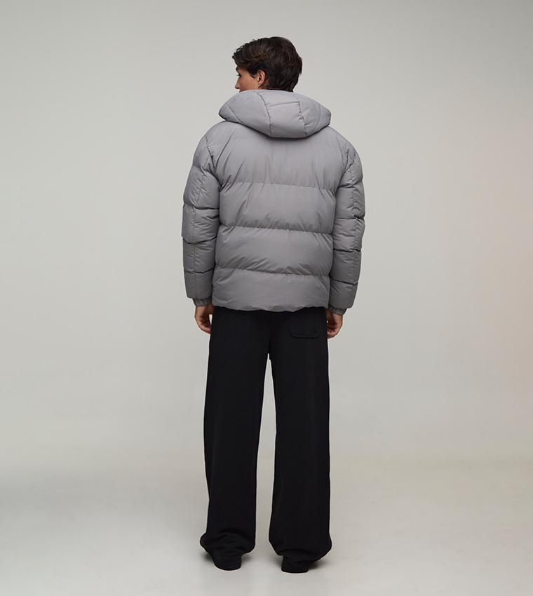 Official Embossed Hooded Puffer Jacket