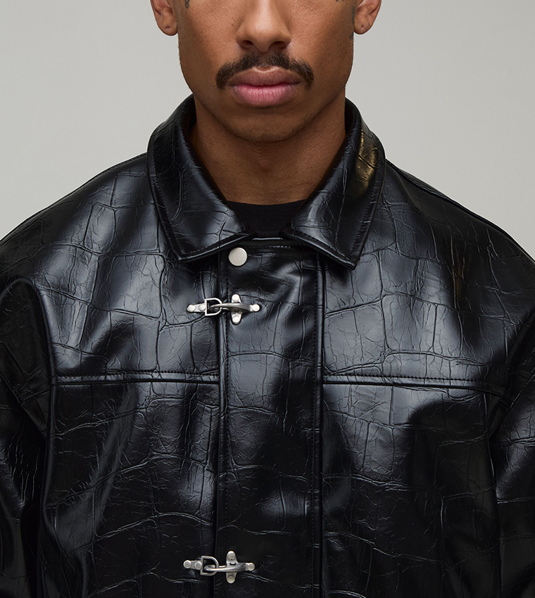 Croc Fireman Clasp Harrington Jacket