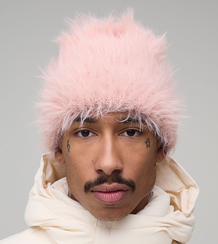 Ribbed Fluffy Beanie