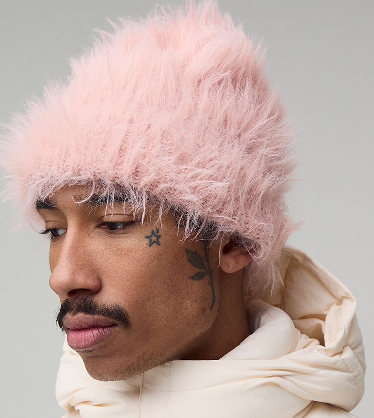 Ribbed Fluffy Beanie
