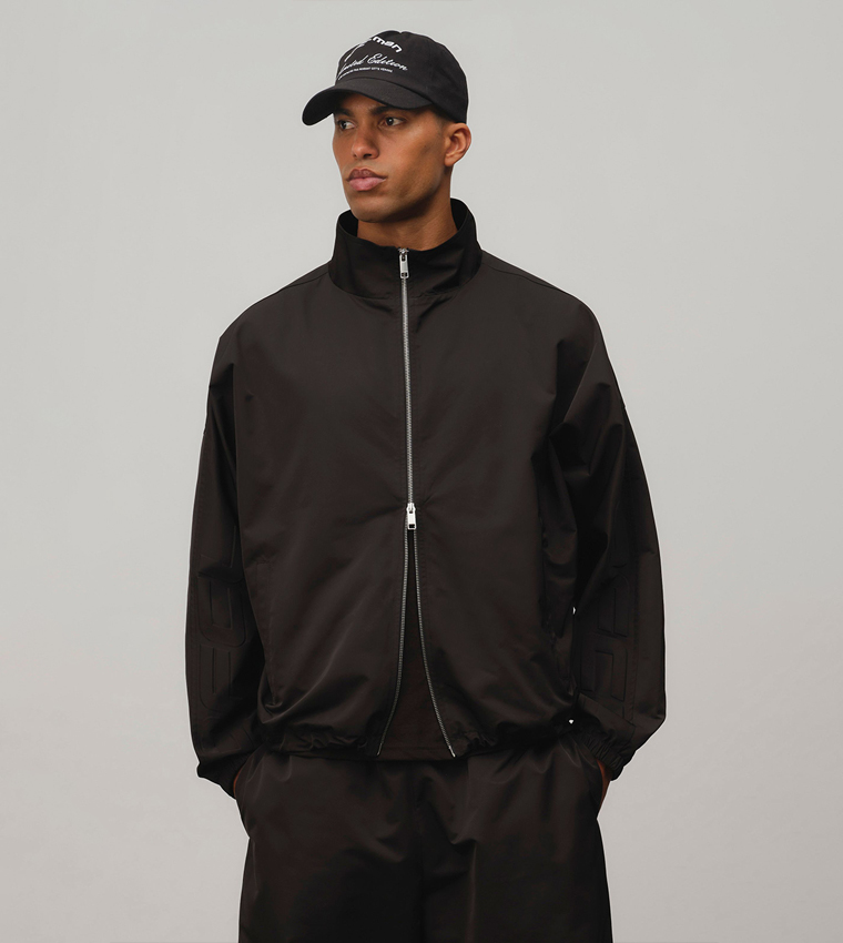Nylon Funnel Neck Oversized Ofcl Jacket