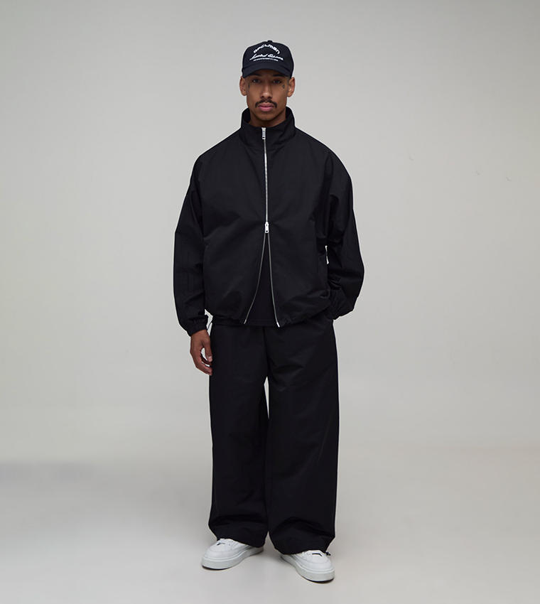 Nylon Funnel Neck Oversized Ofcl Jacket