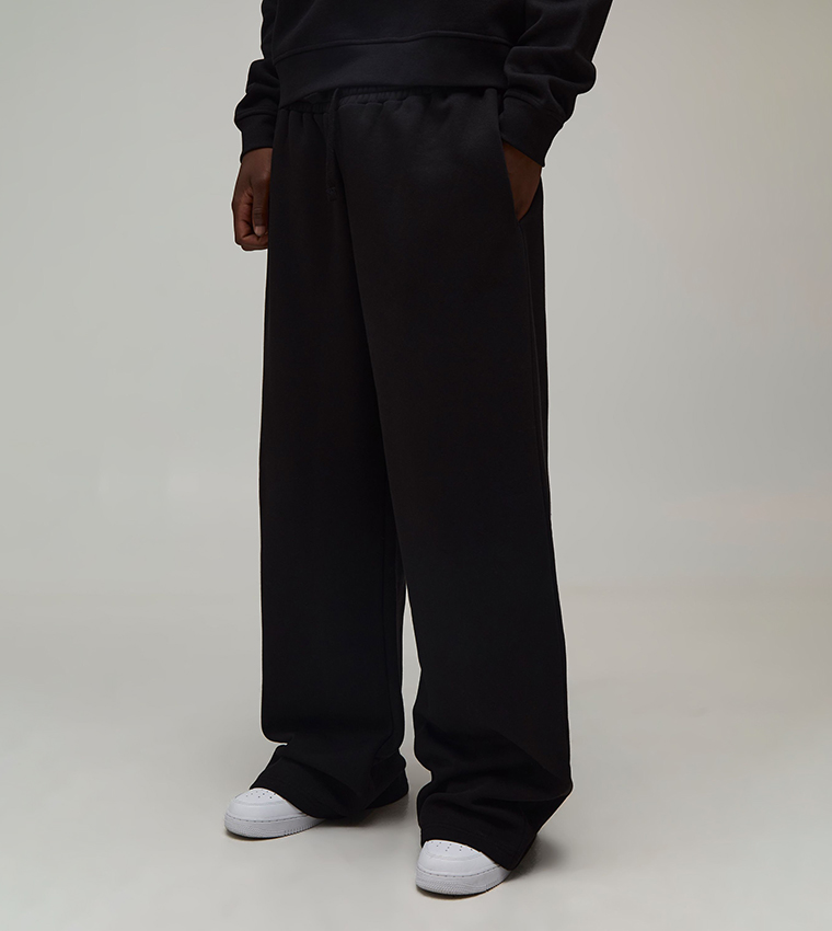 Plus & Tall Solid Wide Leg Sweatpants