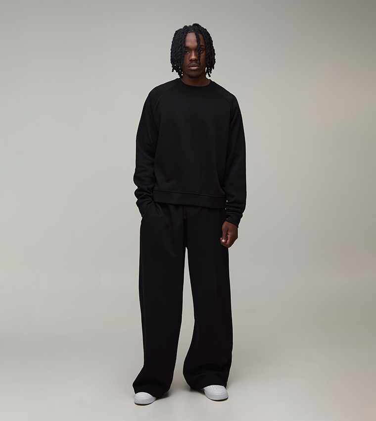 Plus & Tall Solid Wide Leg Sweatpants