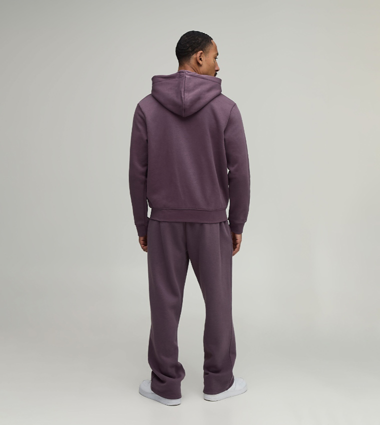 Solid Regular Fit Zip-Through Hooded Jacket