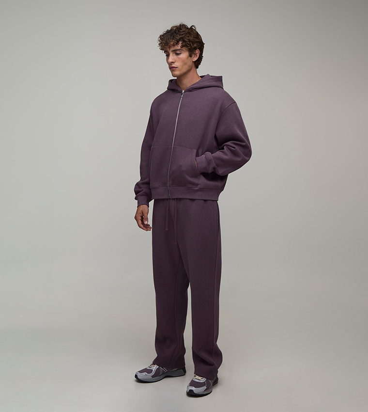 Boxy Zip Through Hooded Oversized Jacket