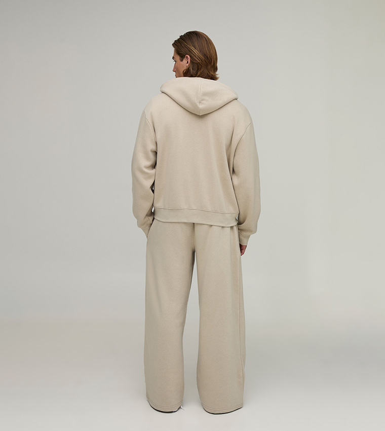 Boxy Zip Through Hooded Oversized Jacket