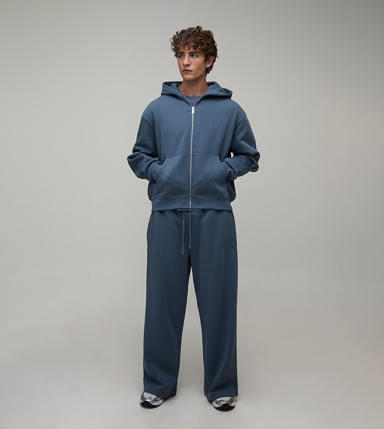 Boxy Zip Through Hooded Oversized Jacket
