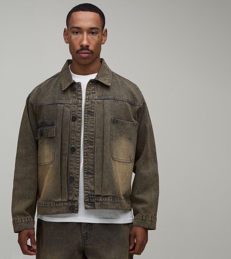 Overdyed Oversized Denim Jacket