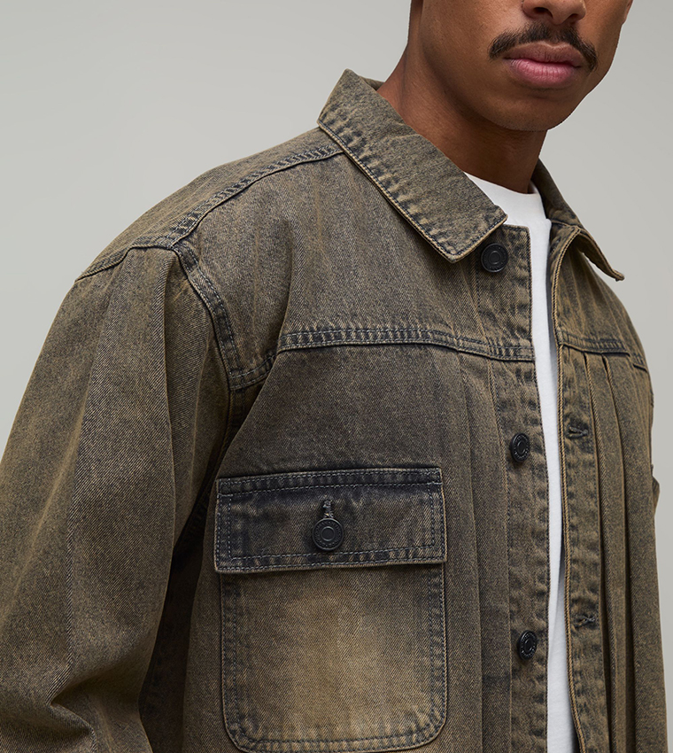 Overdyed Oversized Denim Jacket
