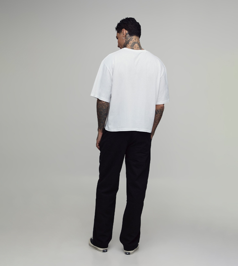 Tall Straight Fit Asymmetric Pocket Cargo Trousers