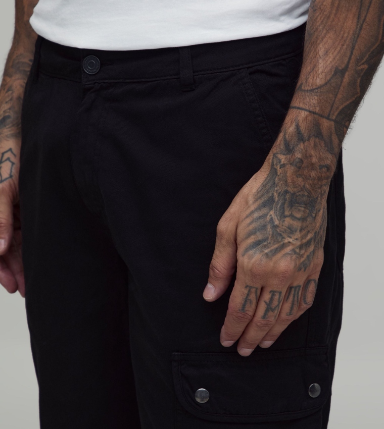 Tall Straight Fit Asymmetric Pocket Cargo Trousers