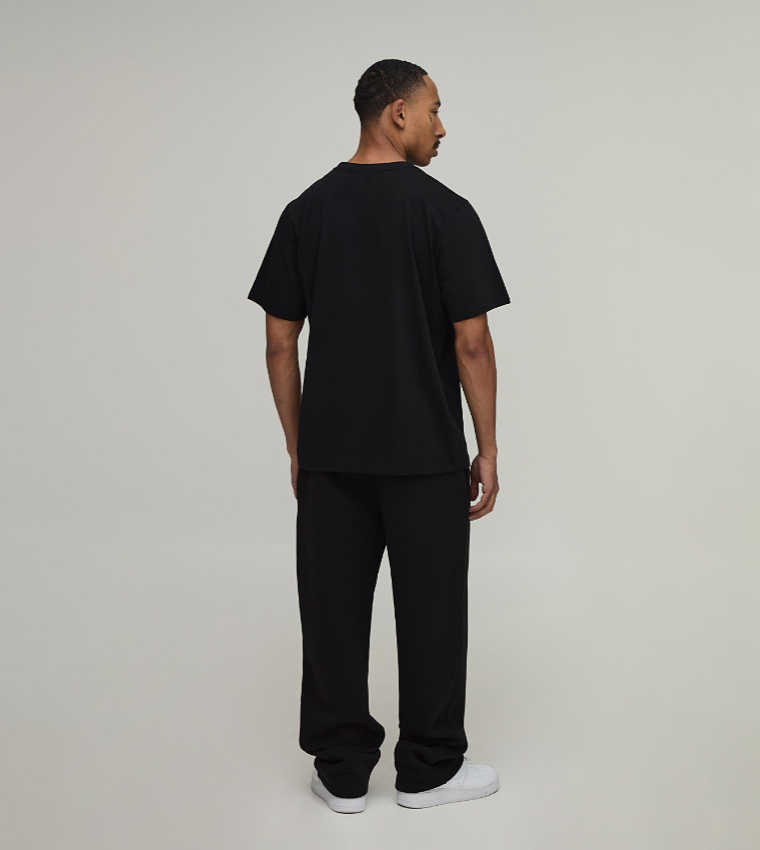 boohooMAN  Round Neck T-Shirts - BLACK Round Neck T-Shirts