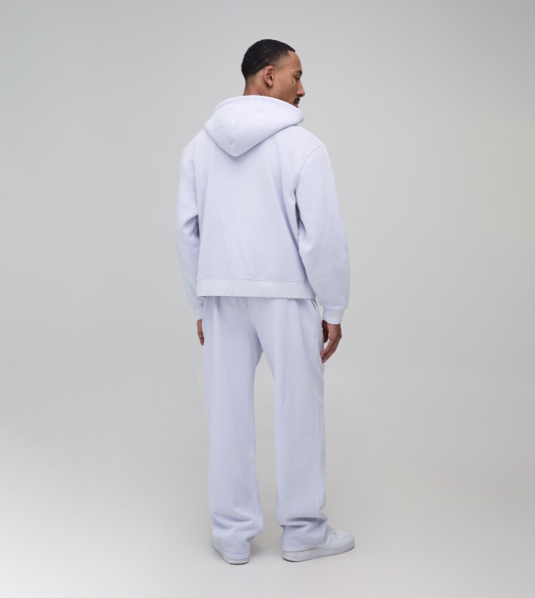 Sport Washed Zip-Through Oversized Hooded Jacket