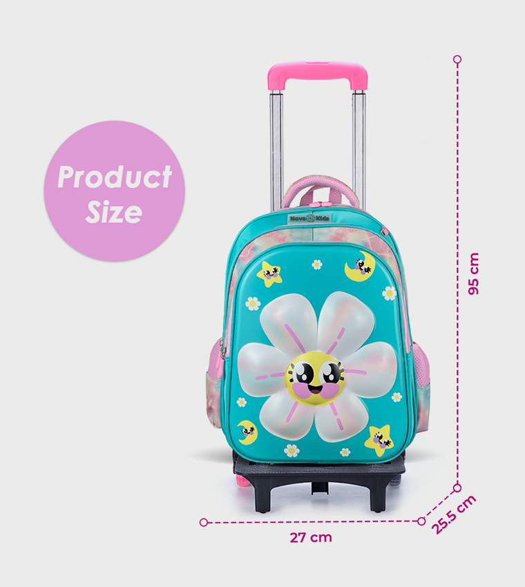 3D Printed 16.5" Trolley School Bag - Daisy