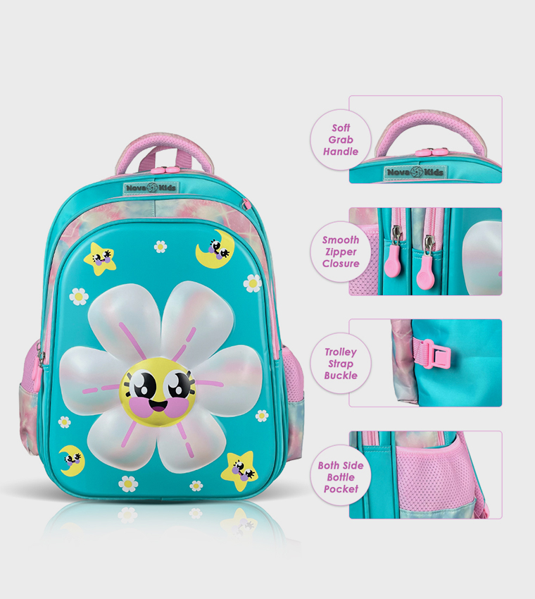 3D Printed 16.5" Trolley School Bag - Daisy