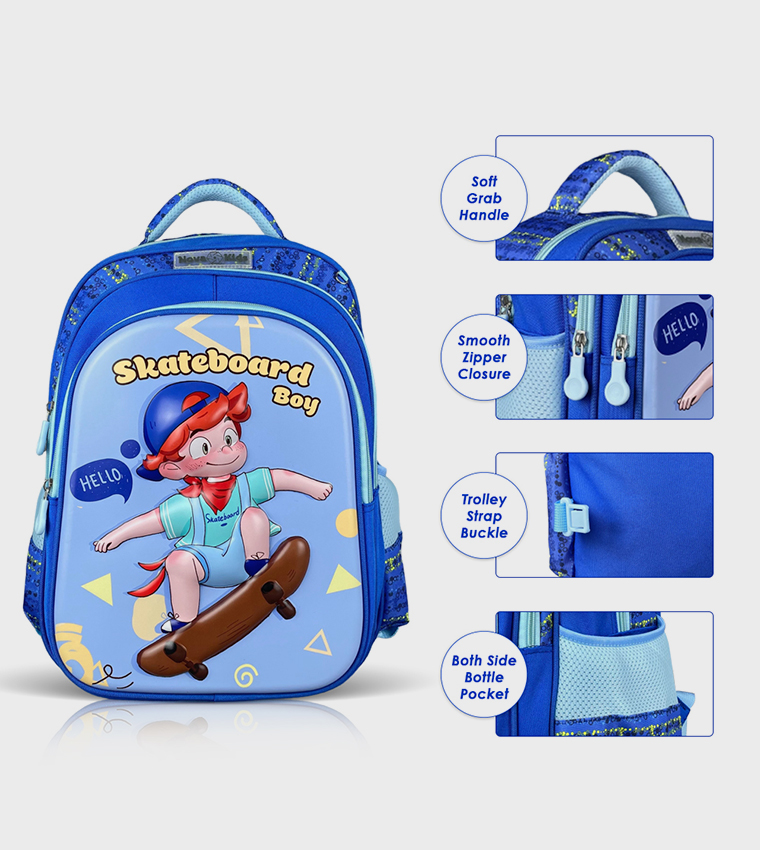 3D Printed 16.5" Trolley School Bag - Skater