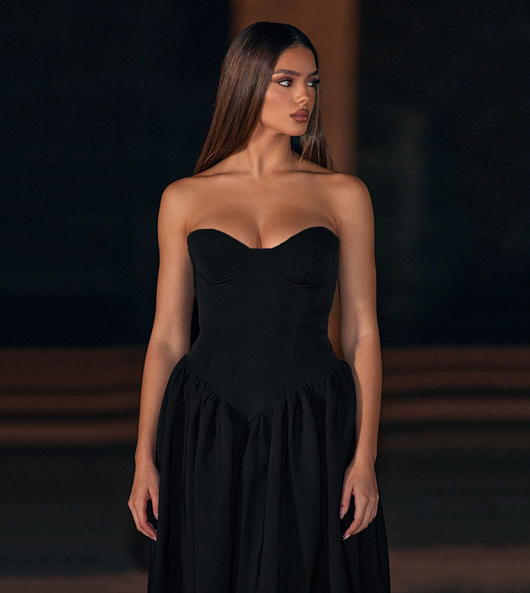 Premium Underwired Corset Midaxi Dress