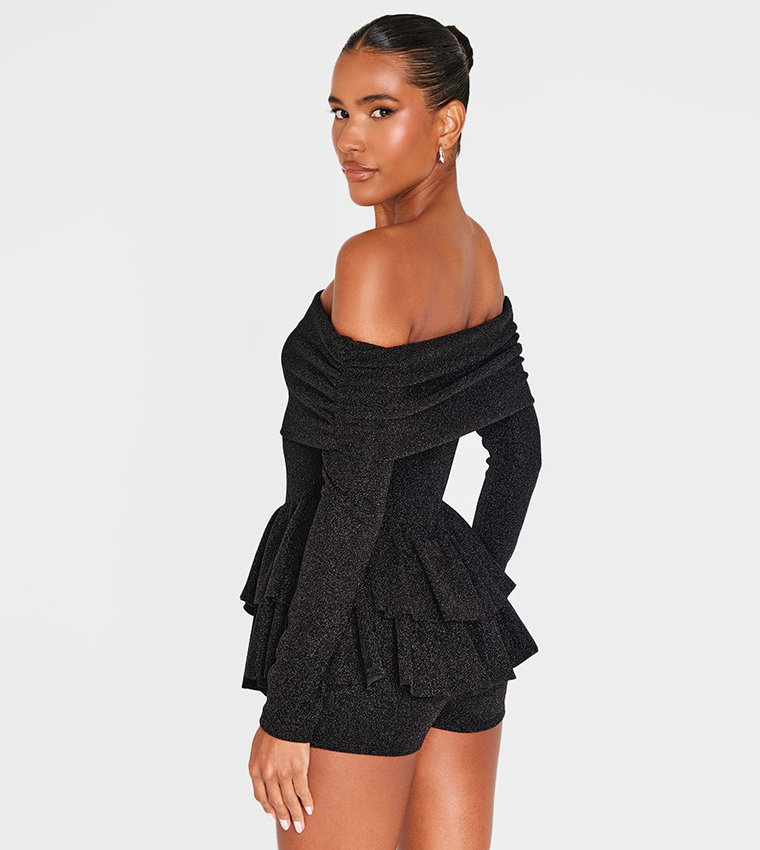 بريتي ليتل ثينغ  بلاي سوت  - أسود Playsuits