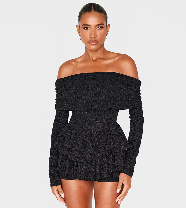 بريتي ليتل ثينغ  بلاي سوت  - أسود Playsuits