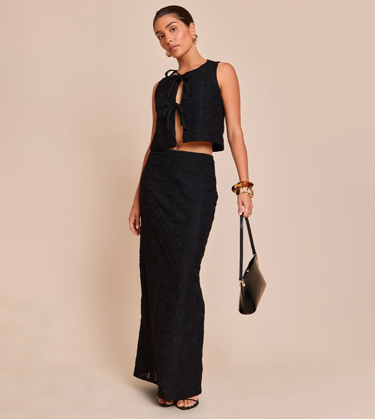 Petite Patterned Maxi Skirt