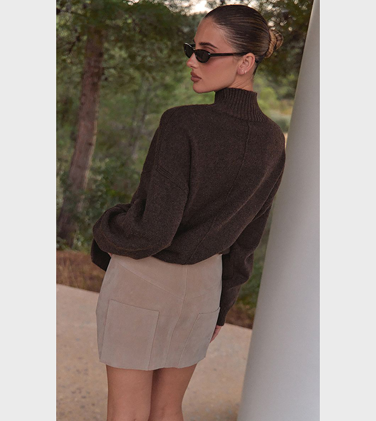 بريتي ليتل ثينغ  سترات بياقة سلحفاة - بني  Turtle neck Sweaters