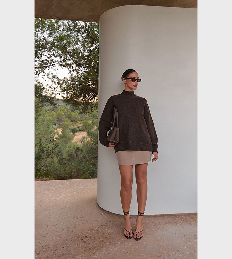 بريتي ليتل ثينغ  سترات بياقة سلحفاة - بني  Turtle neck Sweaters