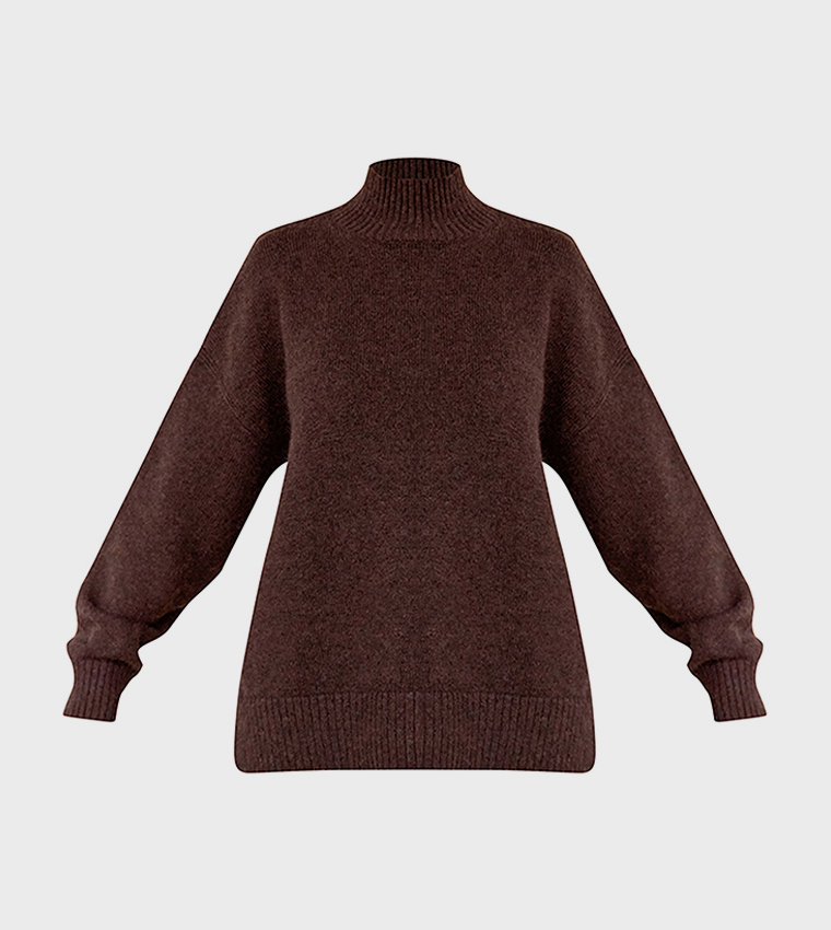 بريتي ليتل ثينغ  سترات بياقة سلحفاة - بني  Turtle neck Sweaters