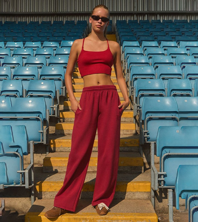 Solid Straight Fit Sweatpants