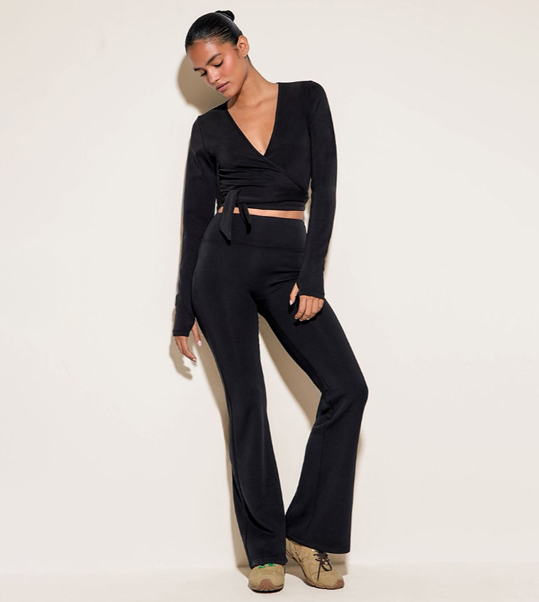 Super Soft Wrap Crop Top