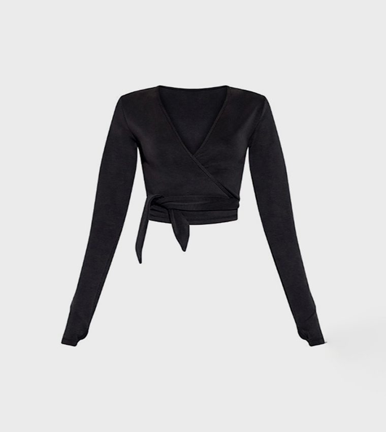 Super Soft Wrap Crop Top