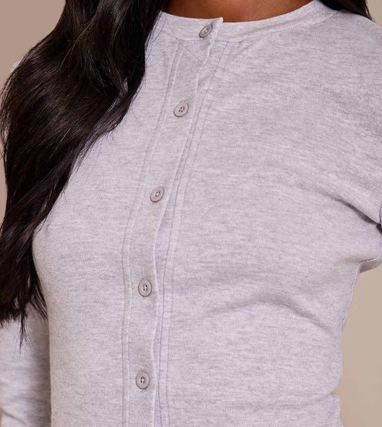 بريتي ليتل ثينغ  توبات كاجوال  - LIGHT GREY Casual Tops
